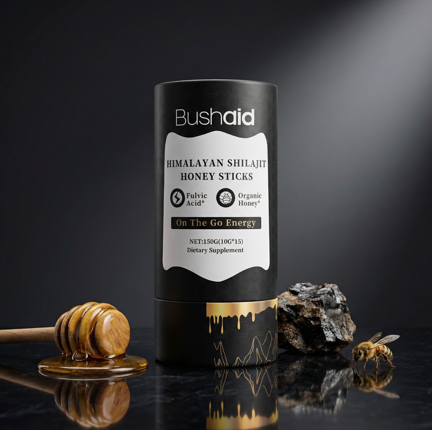 BushAid Himalayan Shilajit Honey Sticks